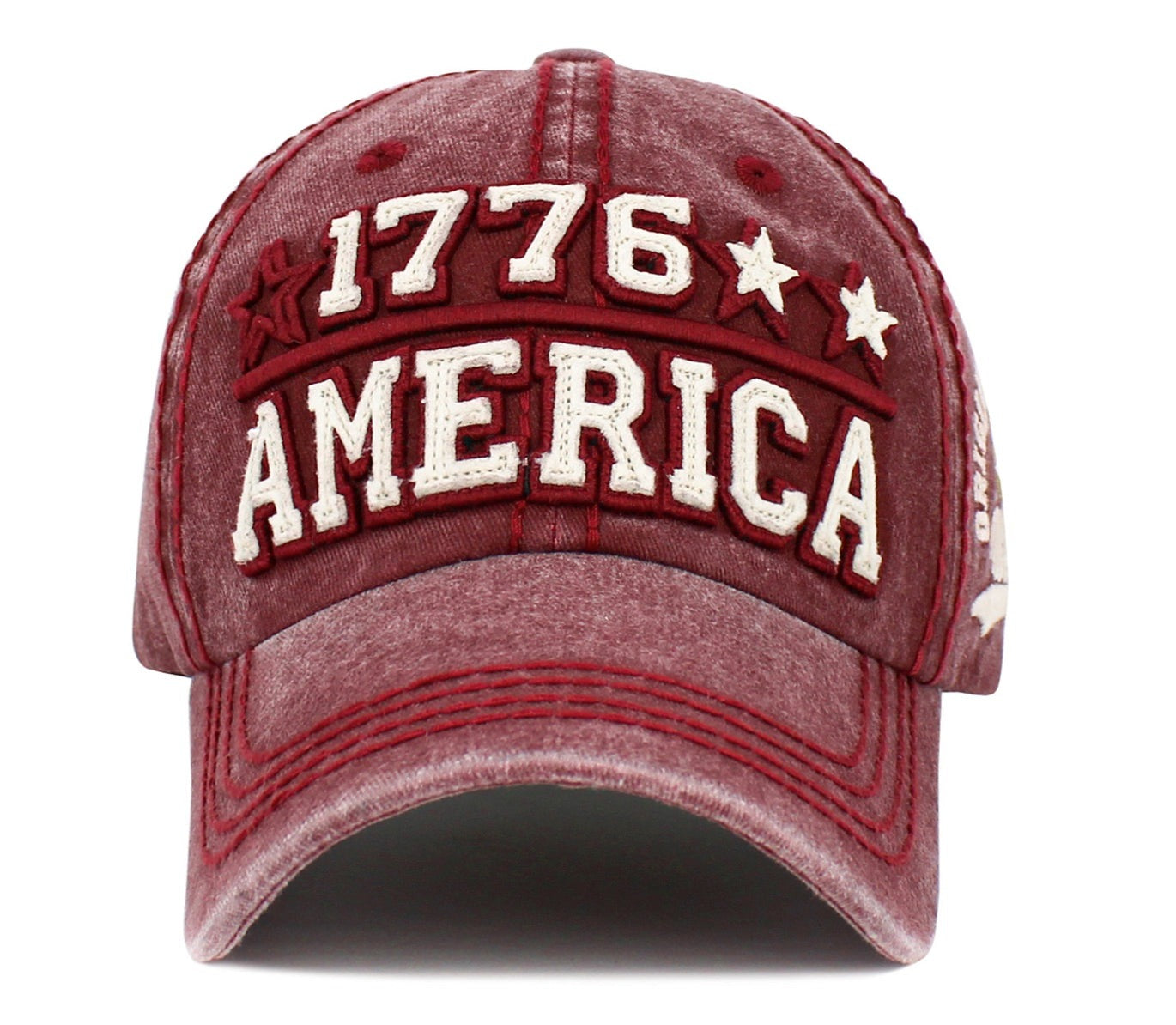 1776 AMERICA DISTRESSED VINTAGE BASEBALL DAD HAT