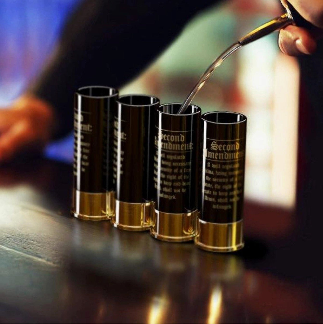 12 GAUGE SHOT GLASSES SET OF 4 - 2ND AMENDMENT