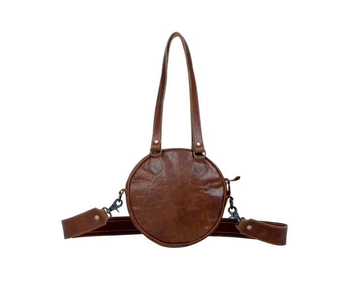 CONCEPT LEATHER AND COWHIDE HAIR-ON HANDBAG by MYRA BAG®