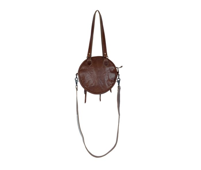 CONCEPT LEATHER AND COWHIDE HAIR-ON HANDBAG by MYRA BAG®