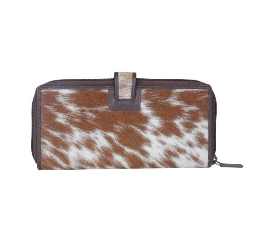 CHESTNUT TONES COWHIDE WALLET by MYRA BAG®