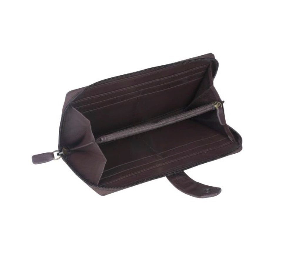 CHESTNUT TONES COWHIDE WALLET by MYRA BAG®