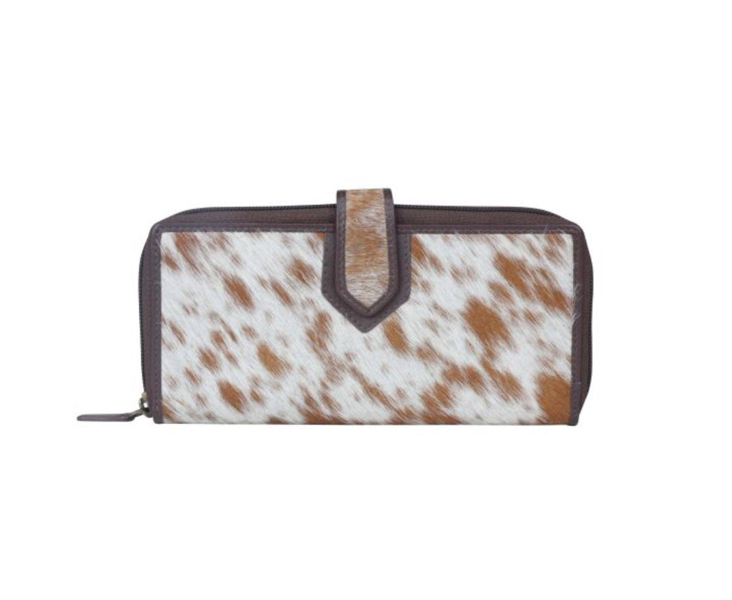 CHESTNUT TONES COWHIDE WALLET by MYRA BAG®