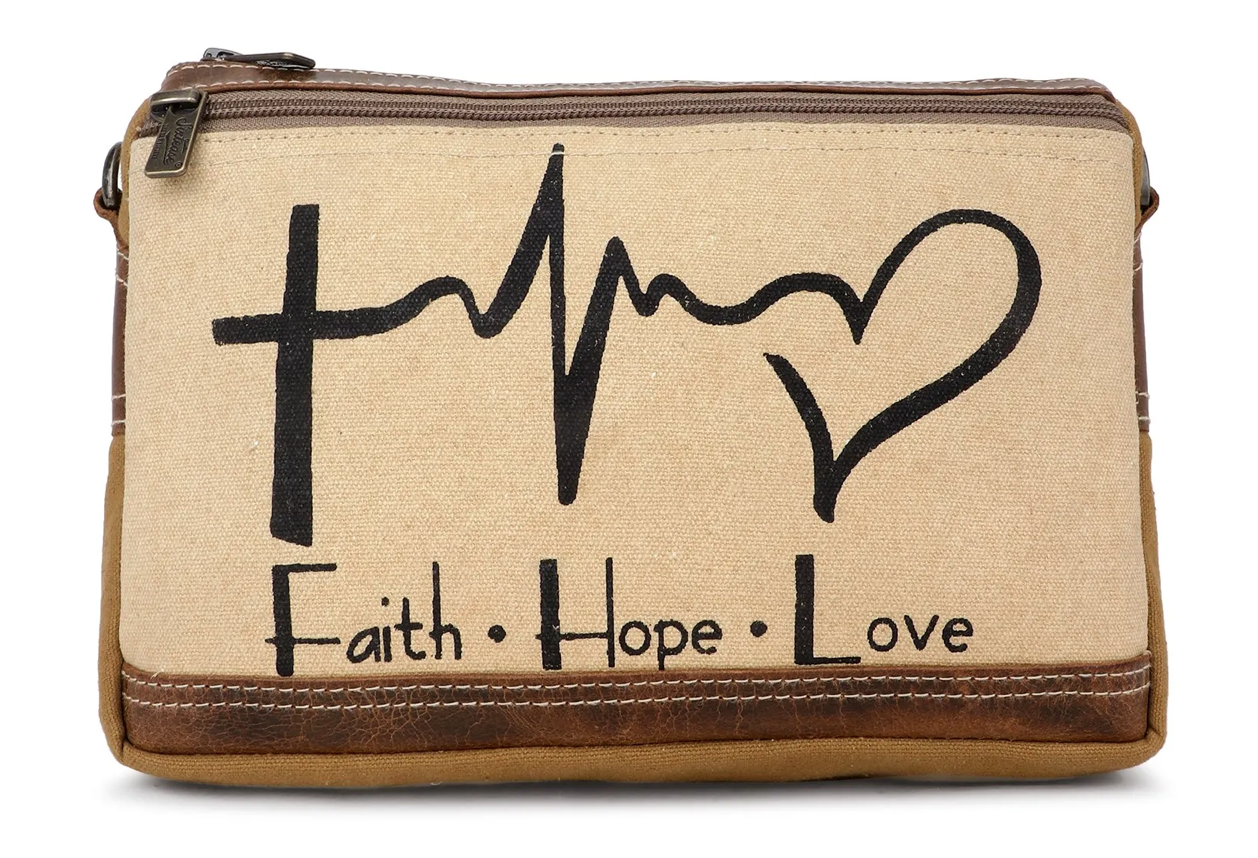 FAITH HOPE LOVE CROSSBODY HANDBAG by SIXTEASE®