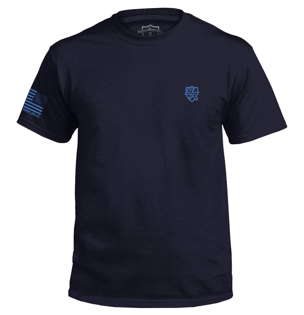 Father Figure Men's Tee: Navy Blue / 100% Ring-Spun Cotton Preshrunk Jersey Knit