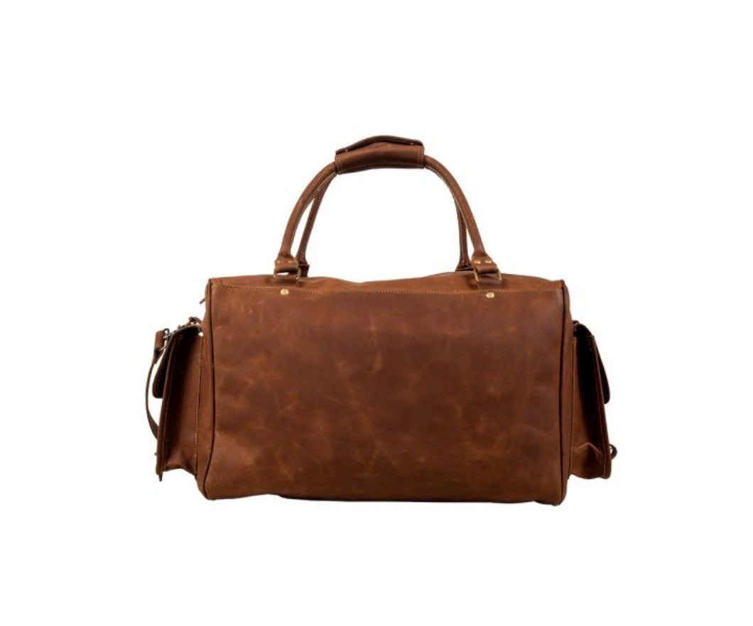 CARRINGTON GENUINE ALL LEATHER TRAVEL DUFFLE BAG by MYRA BAG®