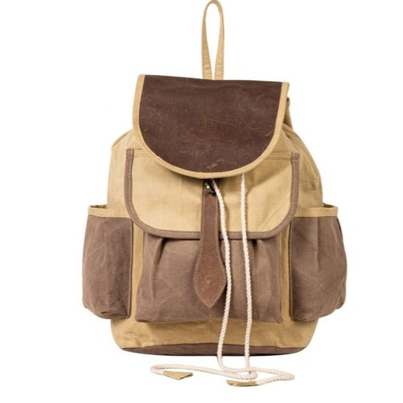 CHESTERNUT JOURNEY CANVAS BACKPACK BAG by MYRA BAG®