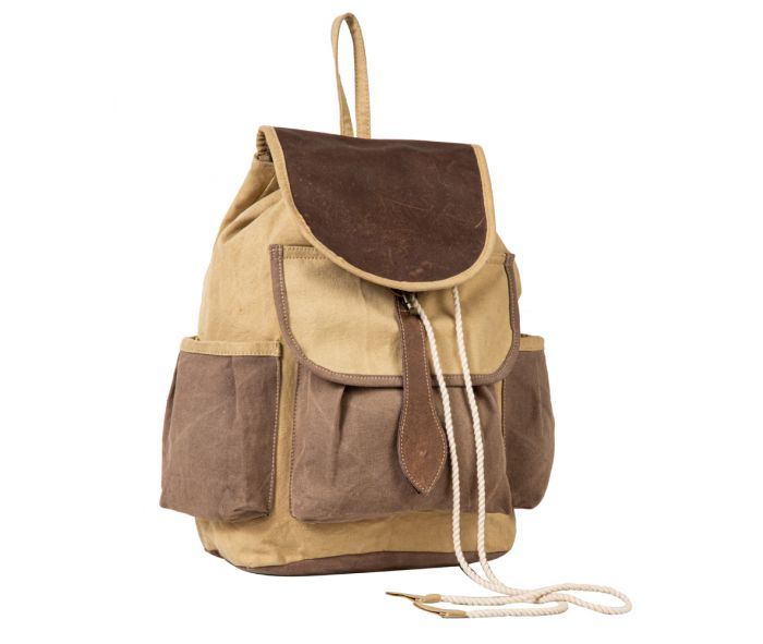 CHESTERNUT JOURNEY CANVAS BACKPACK BAG by MYRA BAG®