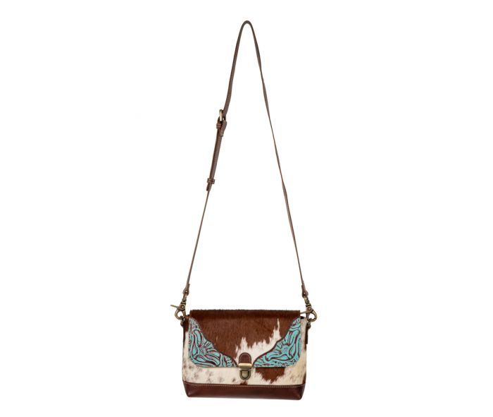 RIDGE MORNING GLORY LEATHER AND COWHIDE HANDBAG by MYRA BAG®