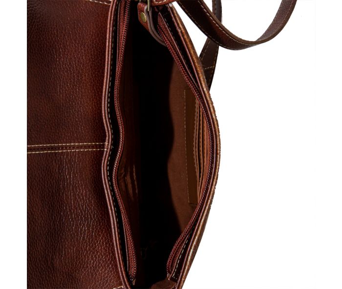 RIDGE MORNING GLORY LEATHER AND COWHIDE HANDBAG by MYRA BAG®