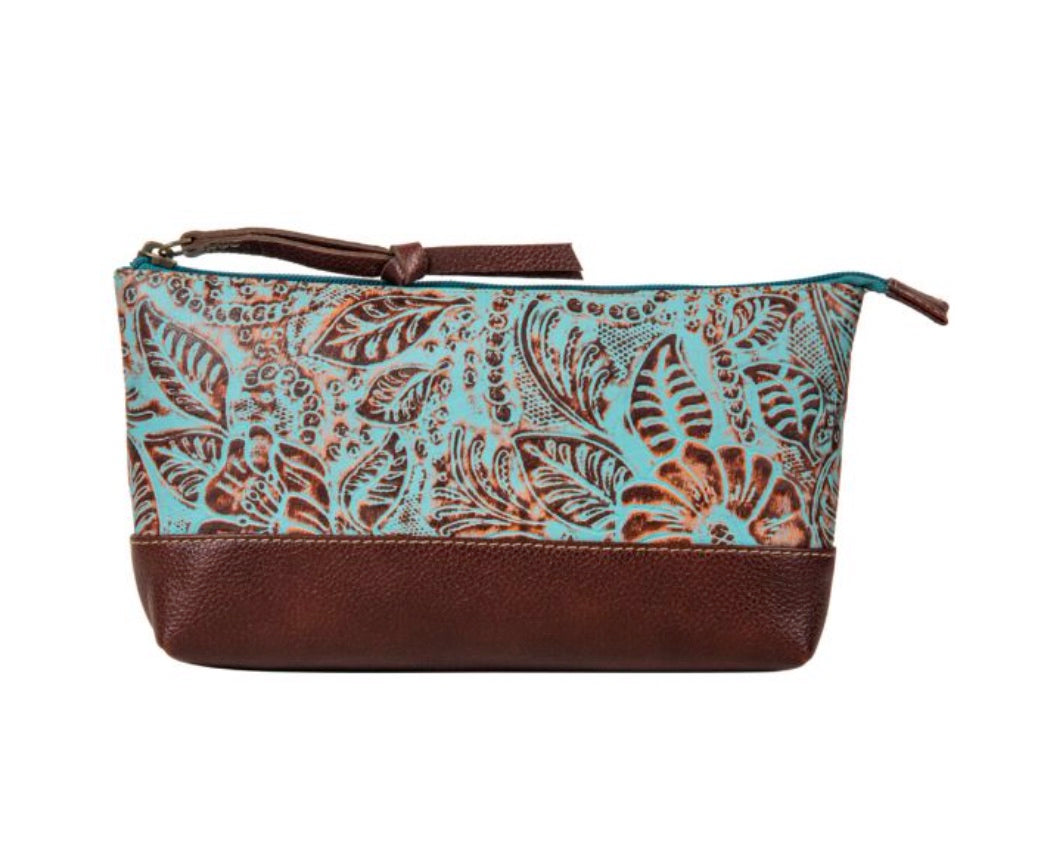 JACKSBORROW CACTUS BLOOM EMBOSSED LEATHER CLUTCH BAG by MRYA BAG®