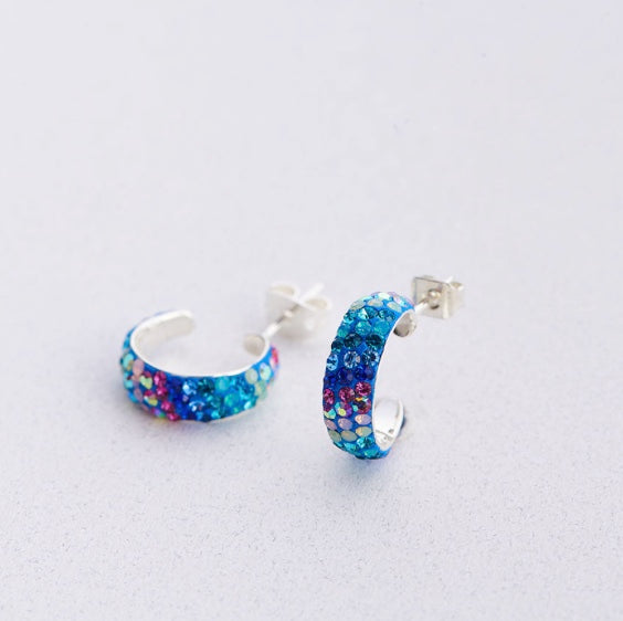 PETITE COLOR HUGGIE EARRINGS by MOSAICO JEWELS®