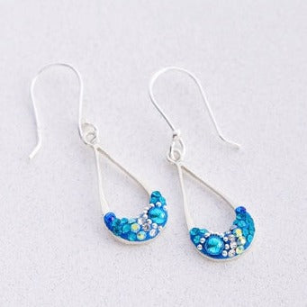 PETITE LONG DROP HOOP EARRINGS by MOSAICO JEWELS®