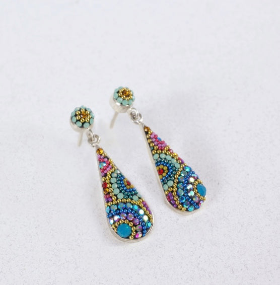 ROYAL LONG DROP STUD EARRINGS by MOSAICO JEWELS®