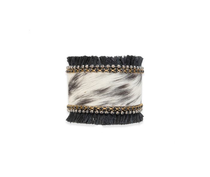 COAL RIDGE HAIRON HIDE CUFF BRACELET
