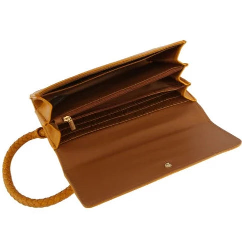 SOFT VEGAN LEATHER WALLET/CLUTCH WITH BANGLE