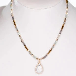 KITTY STONE PENDANT NECKLACE