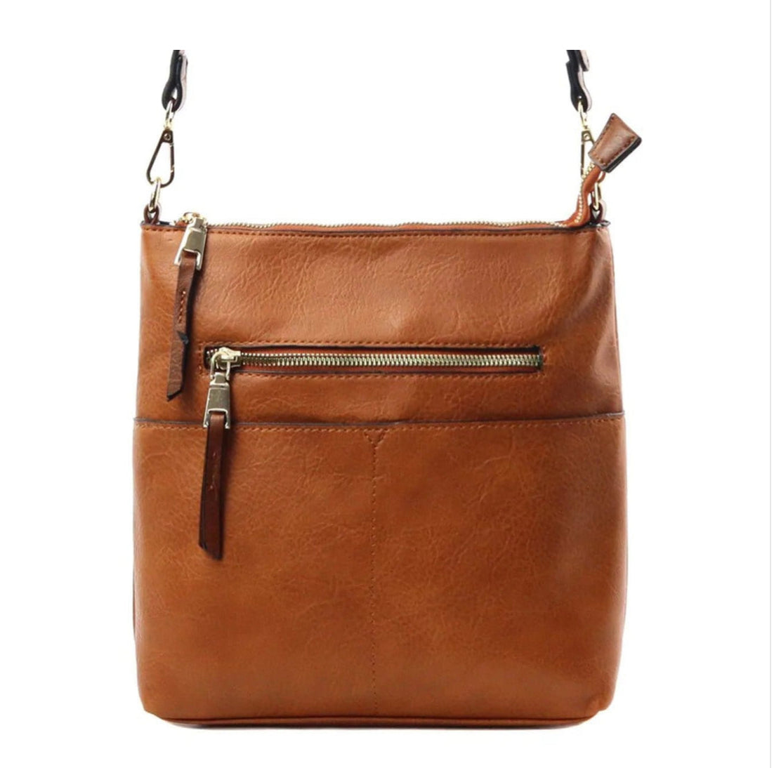 ELINA ZIPPER FRONT CROSSBODY HANDBAG