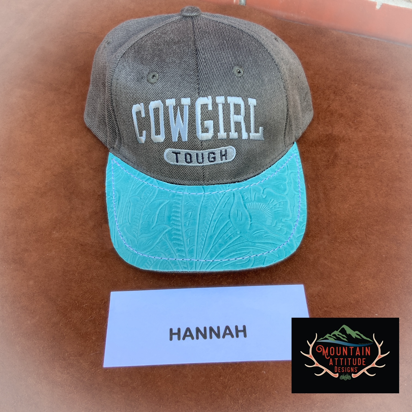 COWGIRL TOUGH HAT COLLECTION - COWHIDE/EMBOSSED LEATHER BRIMS WESTERN WEAR