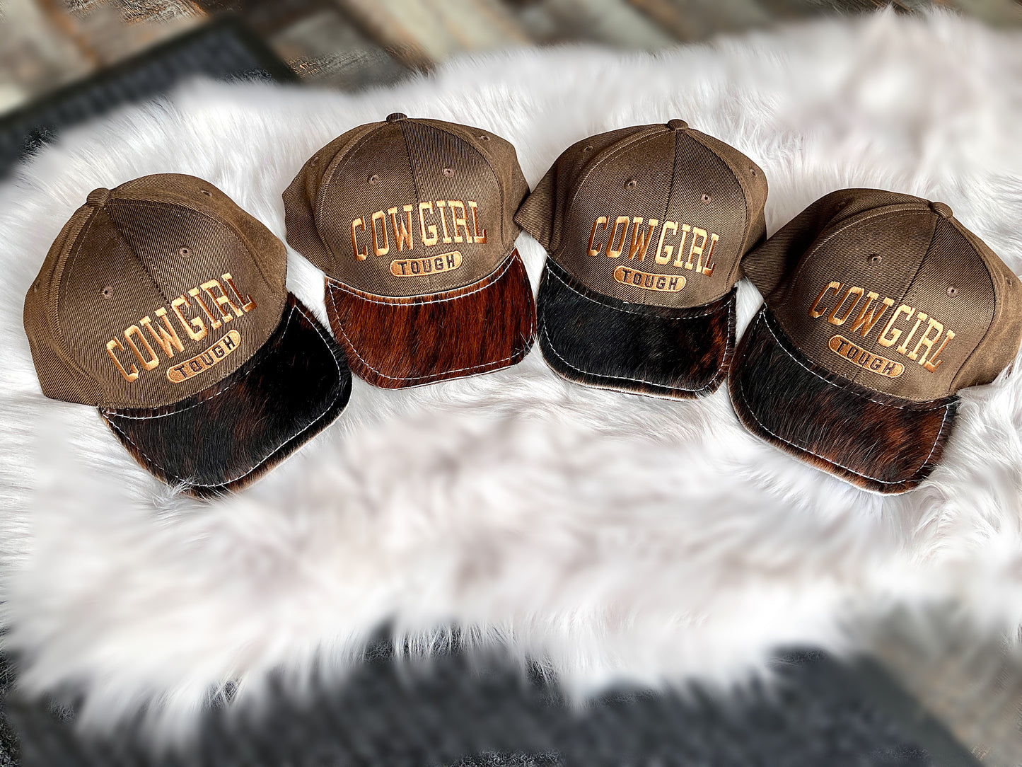 COWGIRL TOUGH COWHIDE BALL CAP COLLECTION