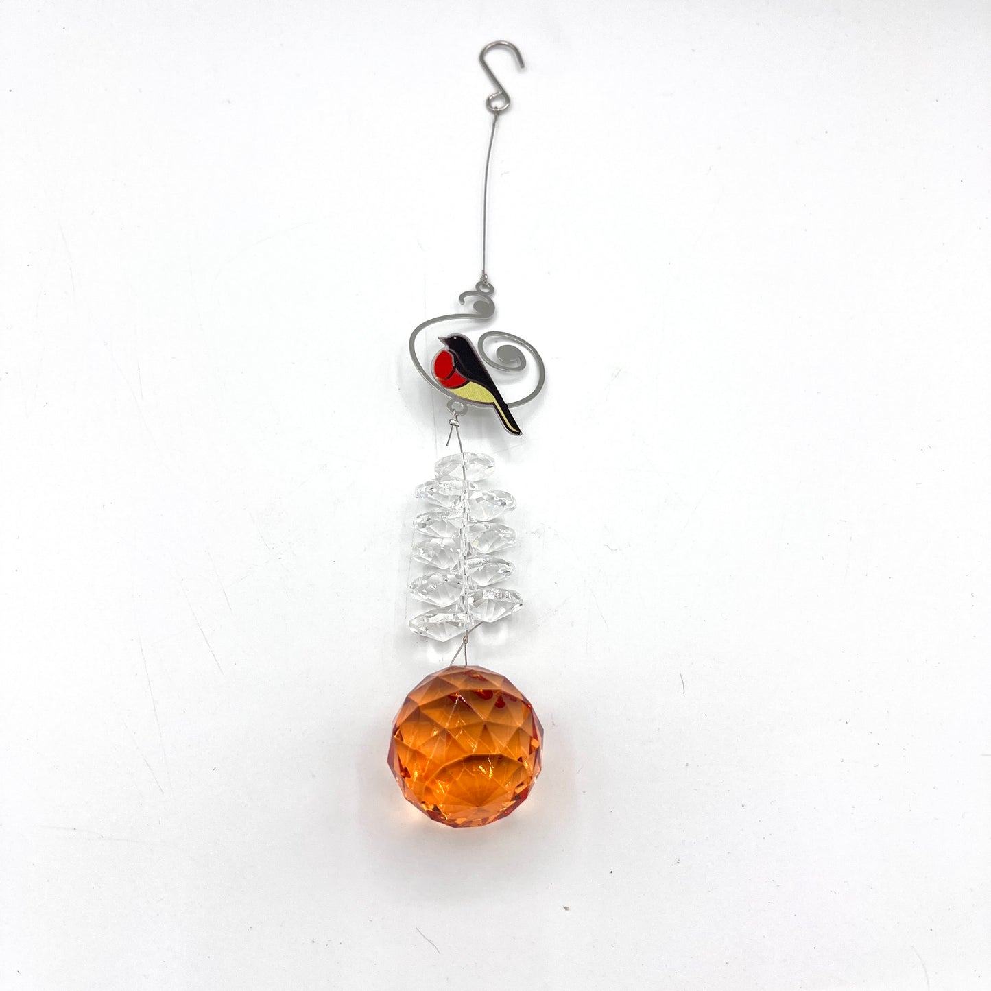 HANGING CRYSTAL SUNCATCHER WITH BIRD PRISM