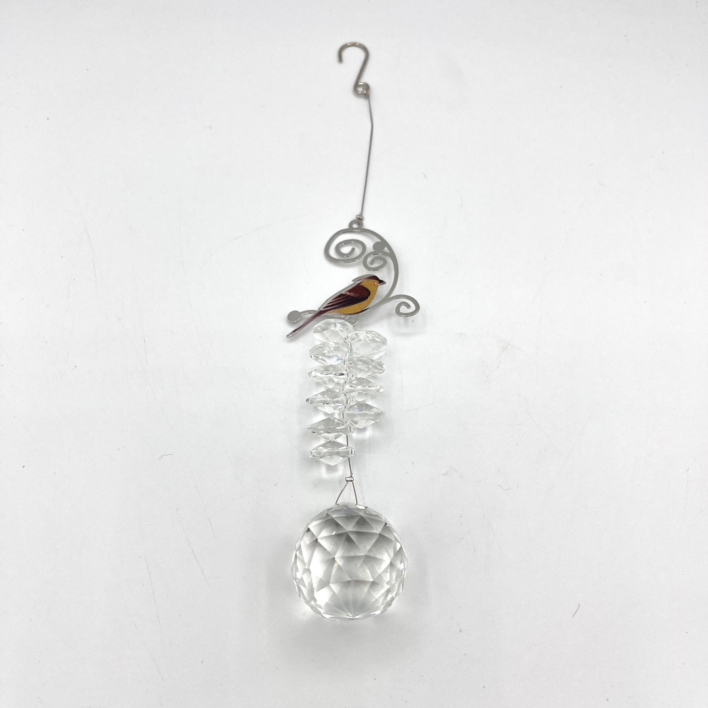 HANGING CRYSTAL SUNCATCHER WITH BIRD PRISM