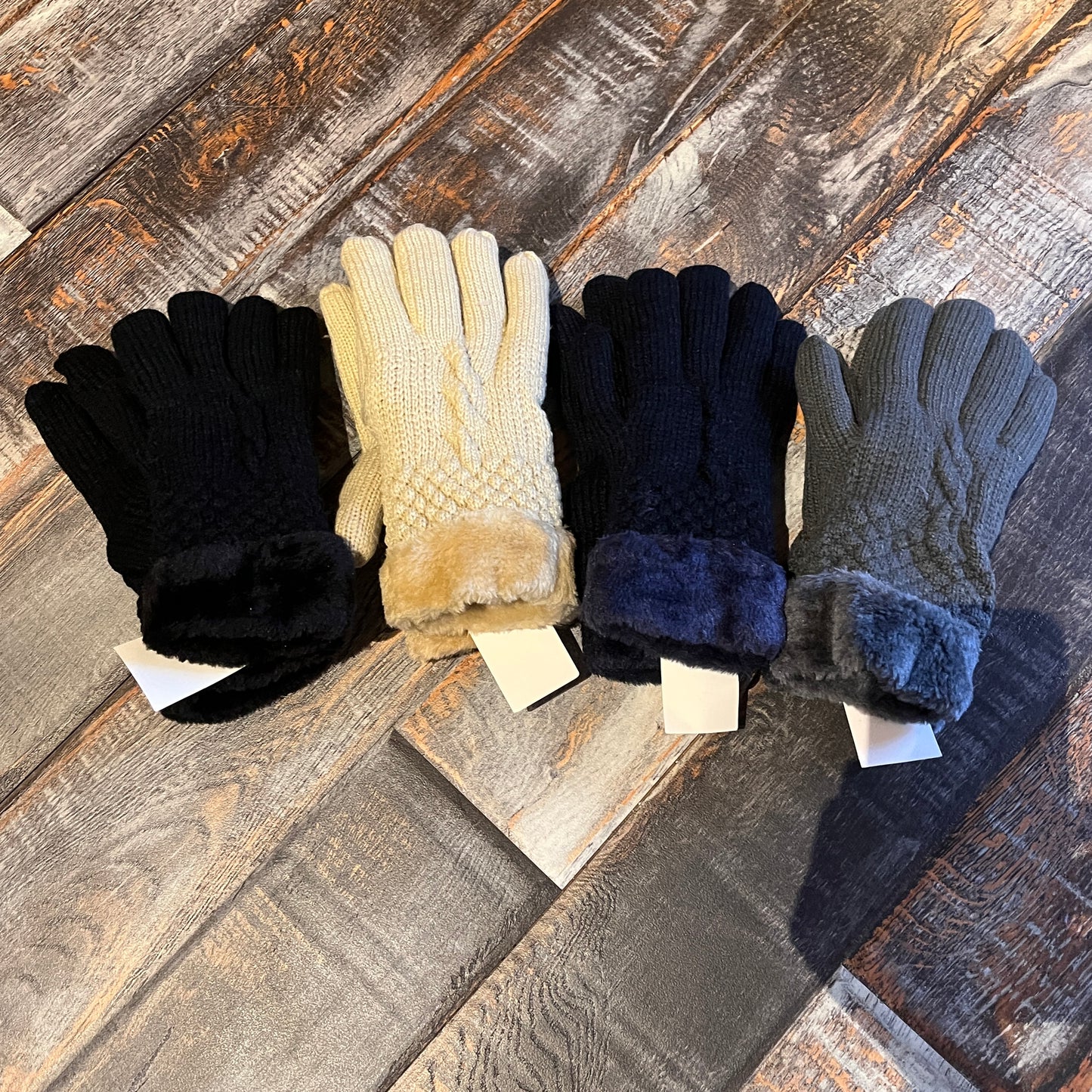 WOMEN'S PREMIUM CABLE KNIT FLEECE LINED GLOVES