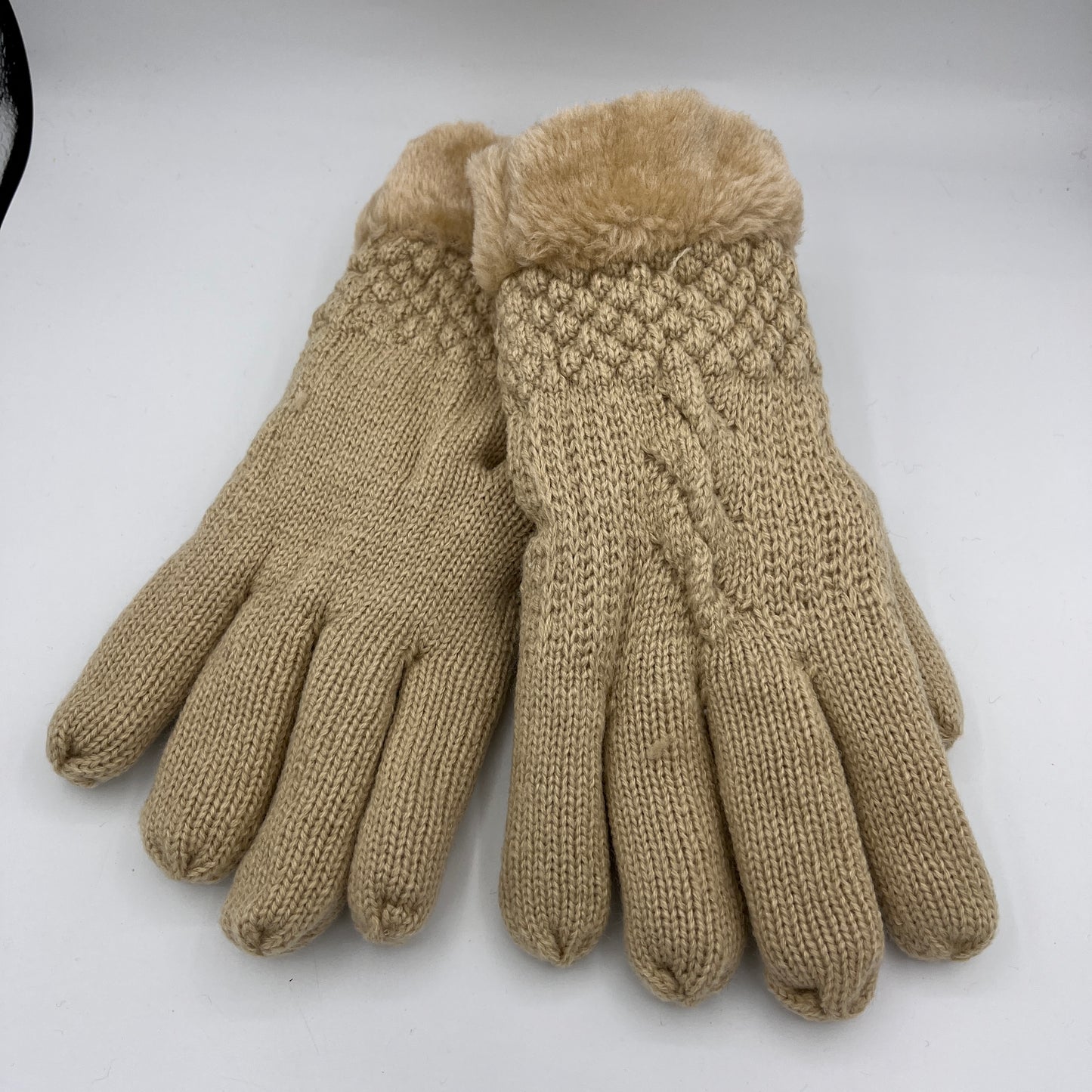 WOMEN'S PREMIUM CABLE KNIT FLEECE LINED GLOVES