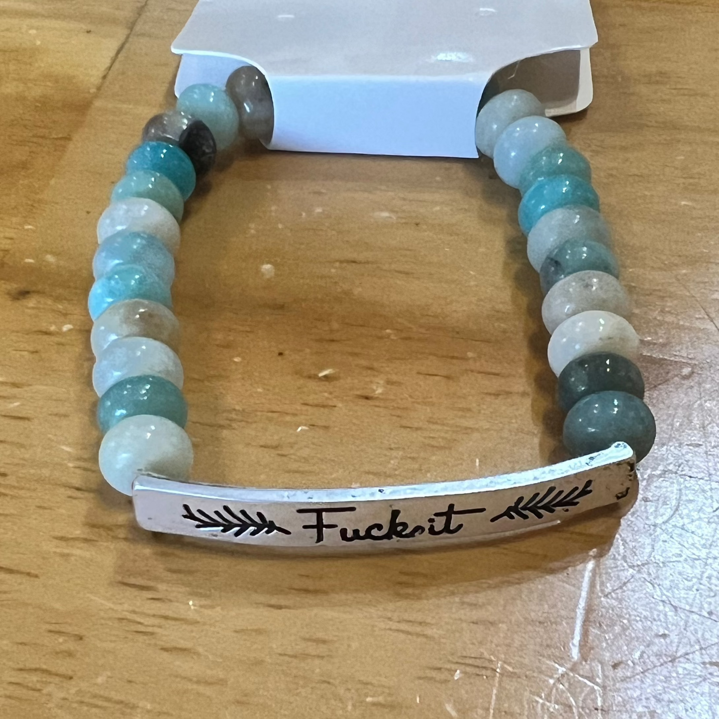 SASSY SEMI-PRECIOUS "FUCK-IT" BEADED BRACELET - HANDMADE JEWELRY