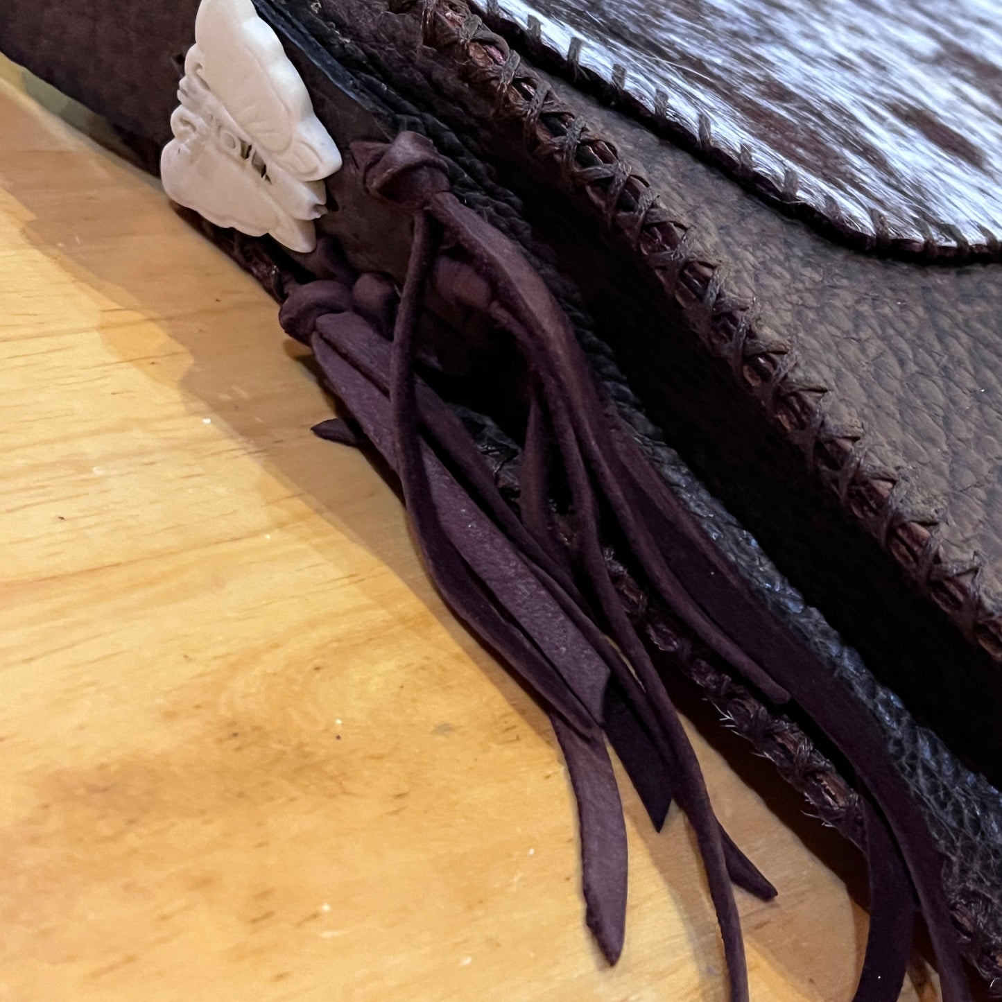 HANDCRAFTED & HAND SEWED COWHIDE PURSE