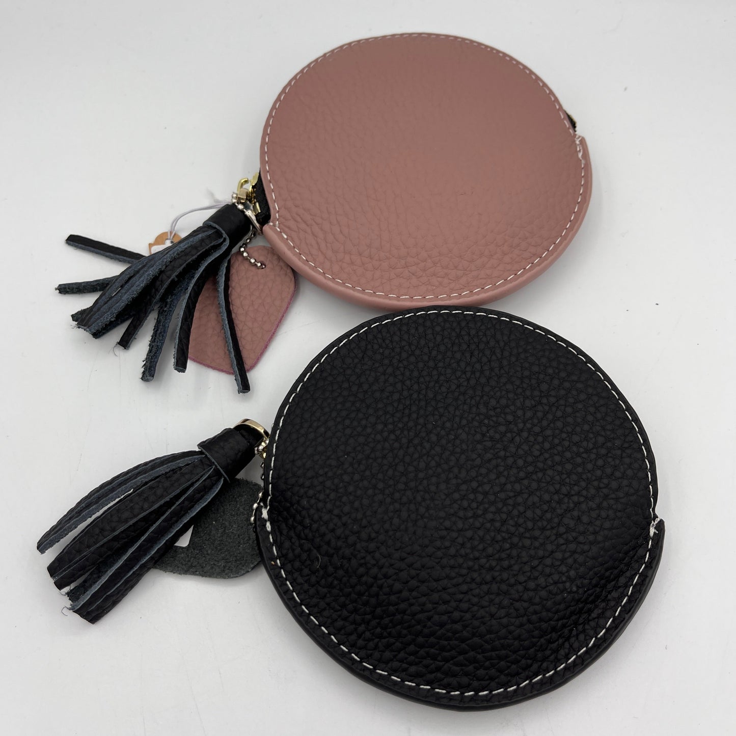 GENUINE LEATHER ROUND COIN PURSE