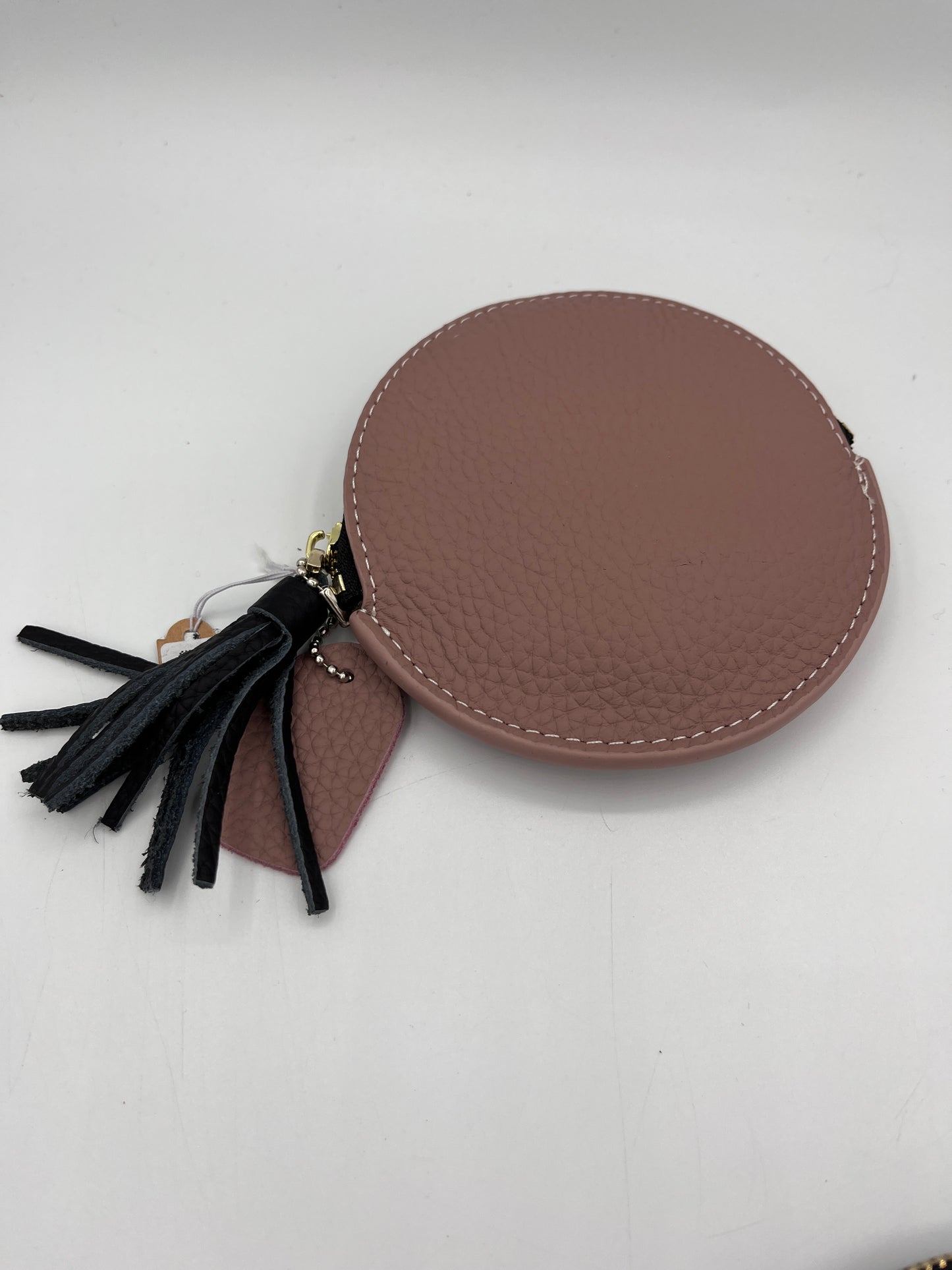 GENUINE LEATHER ROUND COIN PURSE