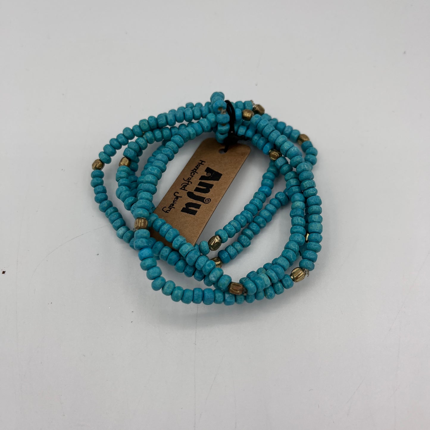 ANJU WOOD BEADED STRETCH BRACELETS