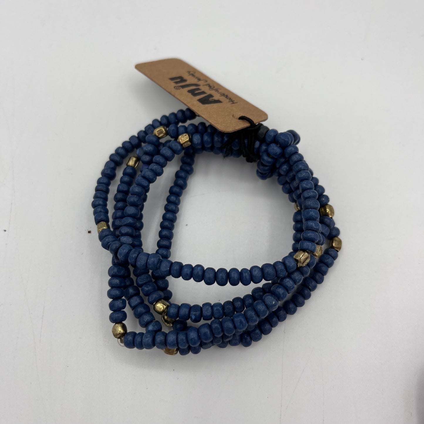 ANJU WOOD BEADED STRETCH BRACELETS