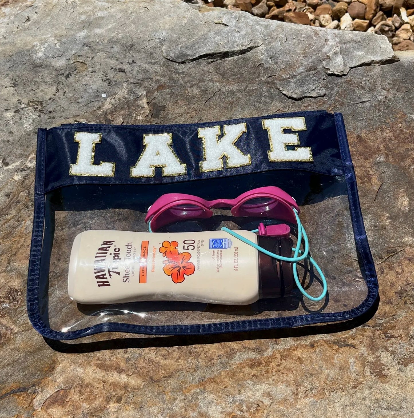 VARSITY LAKE CLEAR LUXURY NYLON POUCH