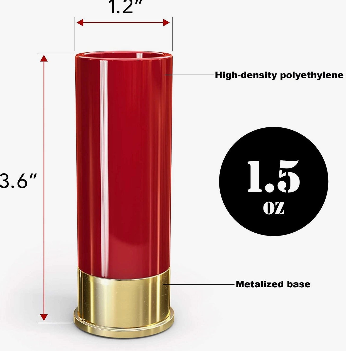 12 GAUGE SHOT GLASSES - SET OF 4