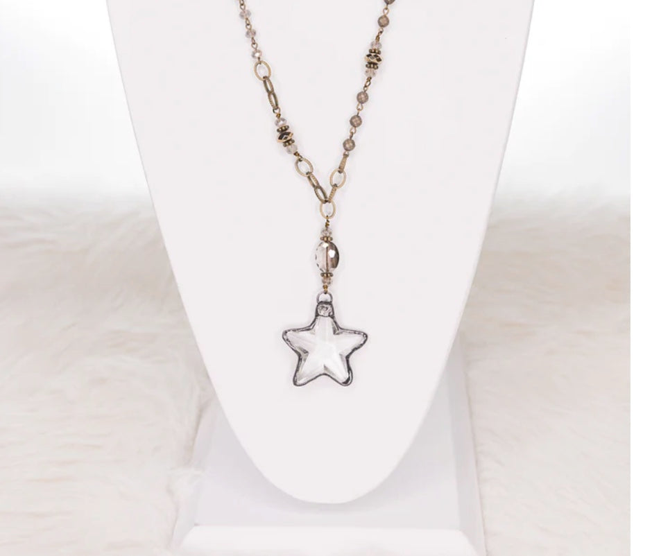 SHOOTING STAR NECKLACE - LONG - HANDMADE JEWELRY