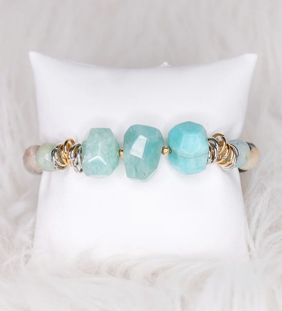 AMAZONITE BEADED BRACELET