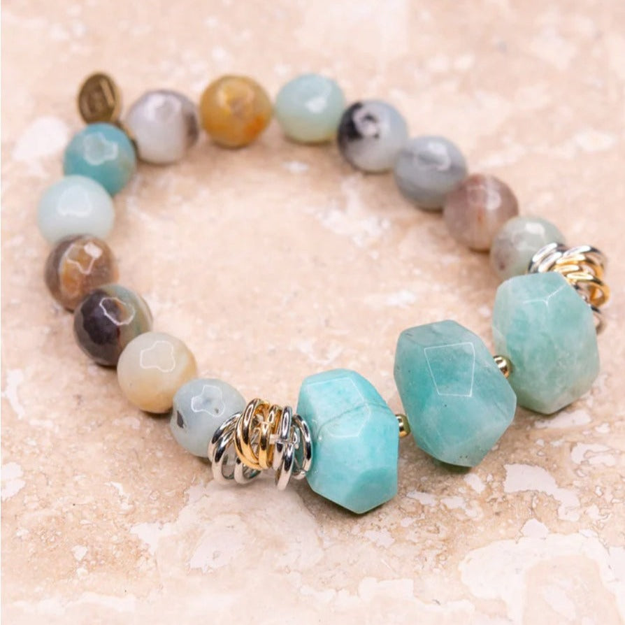 AMAZONITE BEADED BRACELET