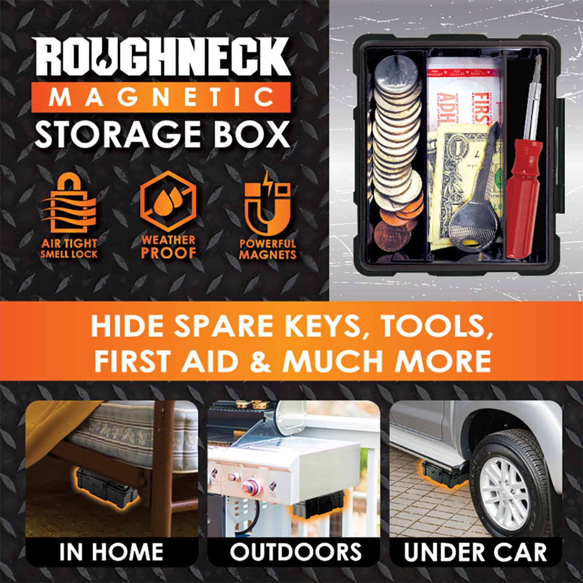 ROUGHNECK MAGNETIC STORAGE BOX