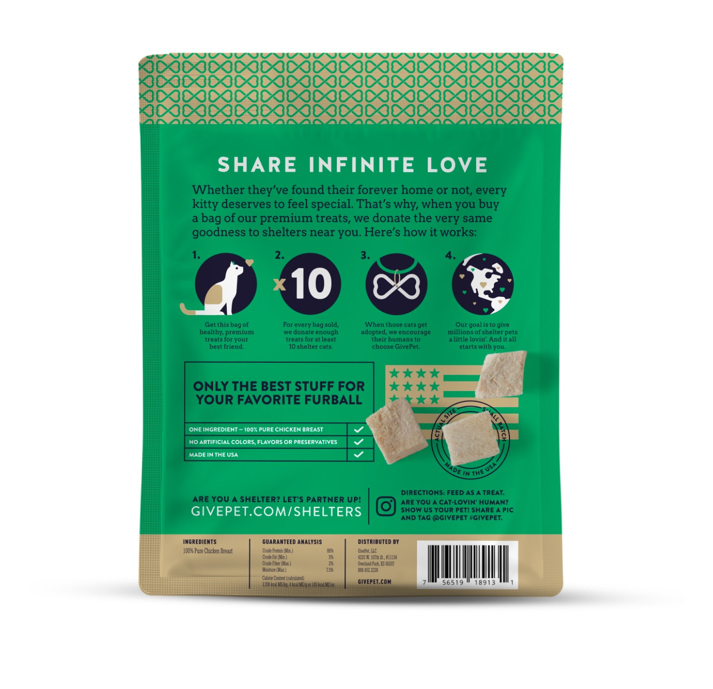 MEOWSTERPIECE FREEZE-DRIED CAT TREATS by GIVEPET® Chicken Breast - Gives to Shelter Cats