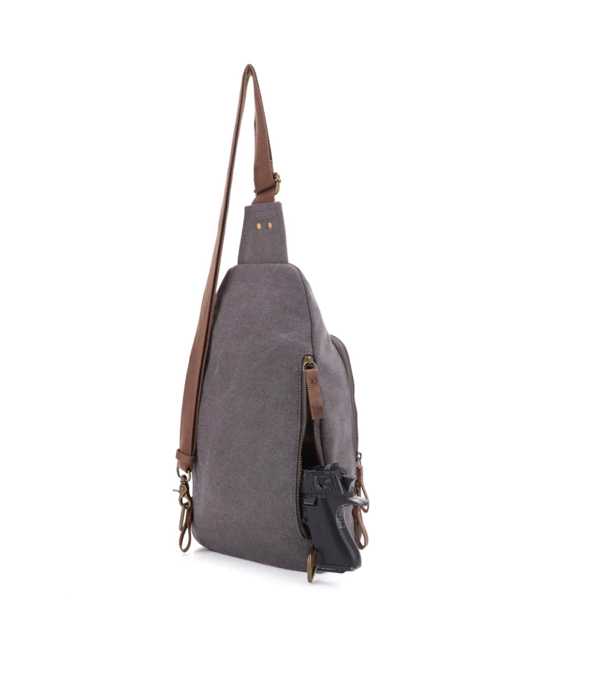 GLACIER CANVAS SLING SHOULDER CONCEALED BACKPACK by JESSIE JAMES