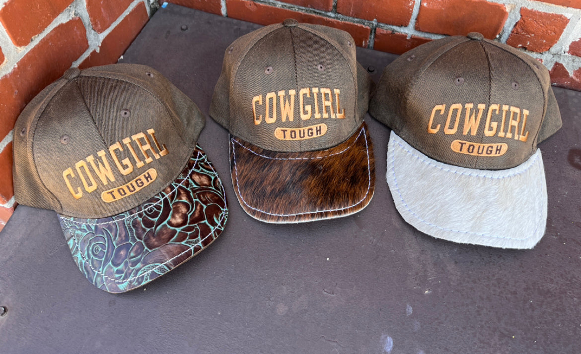 COWGIRL TOUGH COWHIDE BALL CAP COLLECTION