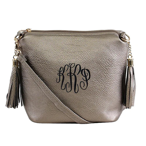 CROSSBODY BAG WITH 2 SIDE TASSEL ZIPPERS