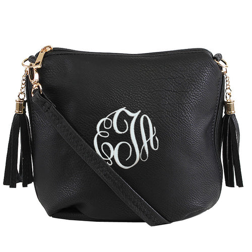 CROSSBODY BAG WITH 2 SIDE TASSEL ZIPPERS