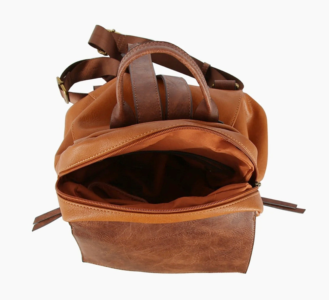LEATHER SATCHEL BACKPACK