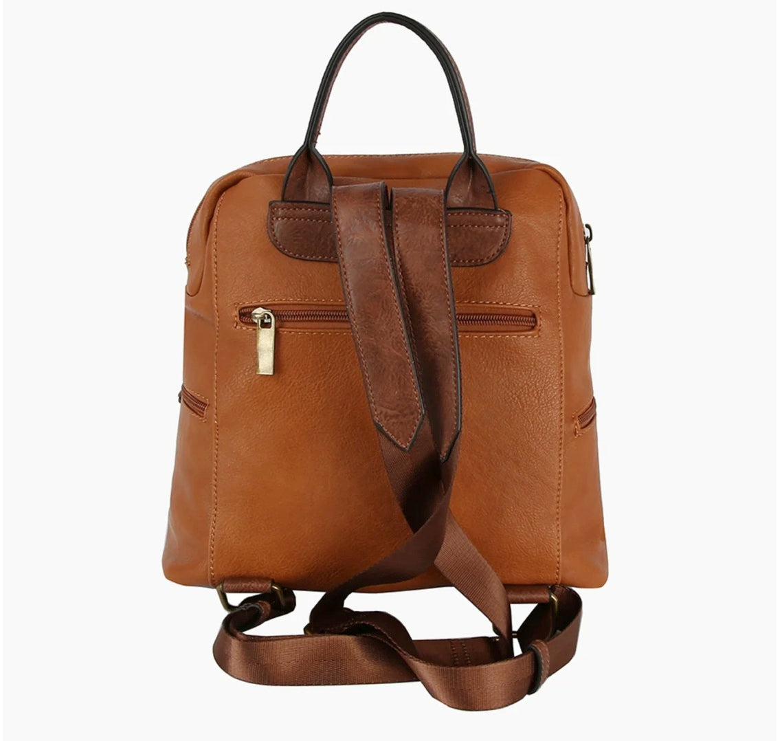 LEATHER SATCHEL BACKPACK