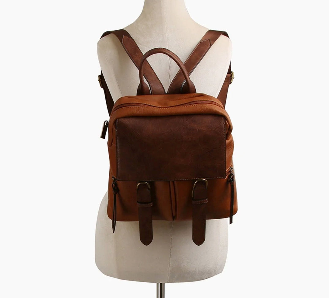 LEATHER SATCHEL BACKPACK