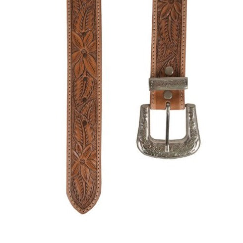 BIRCH HAND-TOOLED LEATHER BELT by MYRA BAG