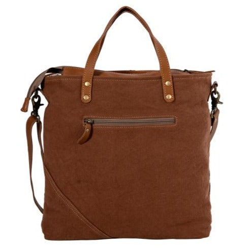 CONCHO RANCH TRAIL CANVAS & COWHIDE HANDBAG by MYRA BAG®